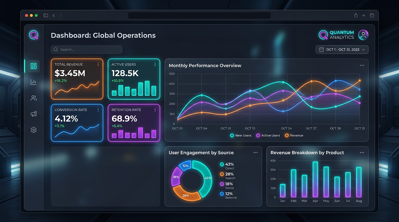 Quantum Analytics SaaS Dashboard